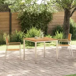 Sodo Valgomojo Komplektas 3 Pcs Ruda Akacijos Medienos Masyvas