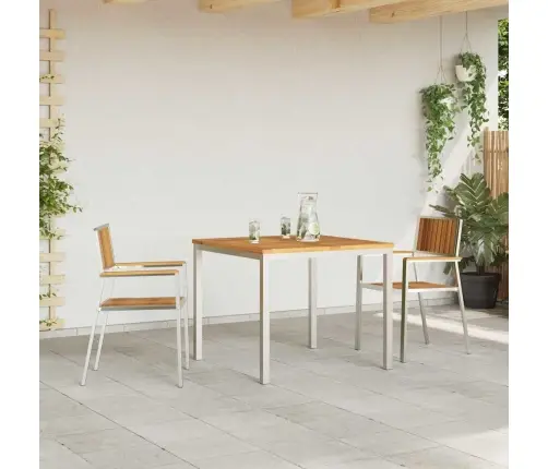 3 Daļu Dārza Ēdamgalds Masīvkoks Akācija Vidaxl