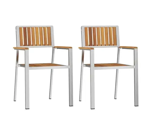 3 Daļu Dārza Ēdamgalds Masīvkoks Akācija Vidaxl