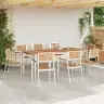 Aia Söögilaudade Komplekt 9 Pcs Pruun Tugev Tiikpuu