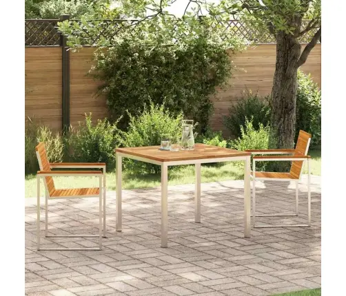 Aia Söögilaudade Komplekt 3 Pcs Pruun Tugev Akatsiapuu