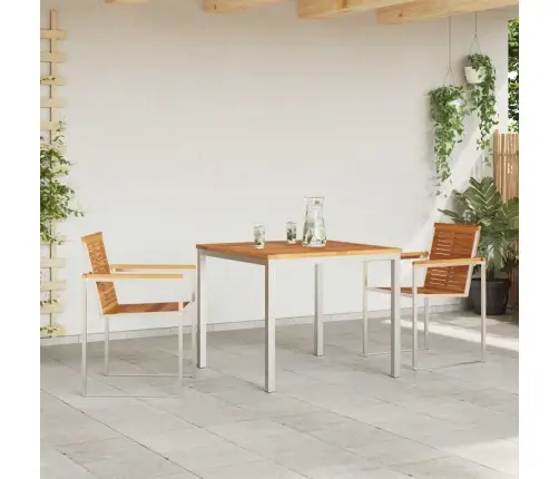 Aia Söögilaudade Komplekt 3 Pcs Pruun Tugev Akatsiapuu