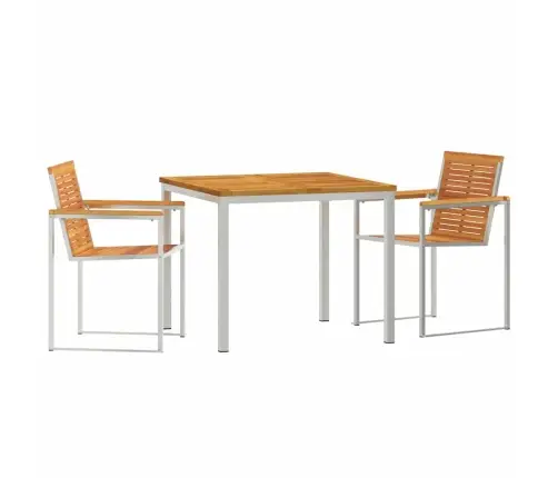 Aia Söögilaudade Komplekt 3 Pcs Pruun Tugev Akatsiapuu