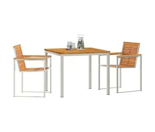 Aia Söögilaudade Komplekt 3 Pcs Pruun Tugev Akatsiapuu