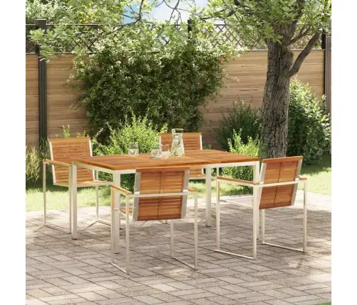 Aia Söögilaudade Komplekt 5 Pcs Pruun Tugev Akatsiapuu