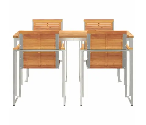 Aia Söögilaudade Komplekt 5 Pcs Pruun Tugev Akatsiapuu