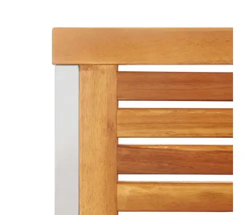 5 Daļu Dārza Galdiņš No Akācijas Koka Un Nerūsējošā Tērauda Vidaxl