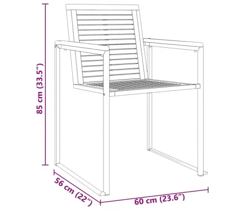 7 Daļu Dārza Ēdamgalds Komplekts No Solid Wood Teak Un Nerūsējošā Tērauda Vidaxl