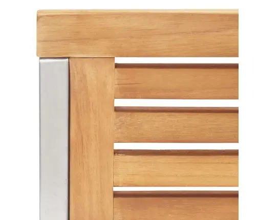 Sodo Valgomojo Komplektas 9 Pcs Ruda Kieto Teka Medžio