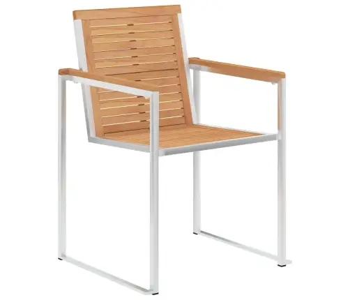 Sodo Valgomojo Komplektas 9 Pcs Ruda Kieto Teka Medžio