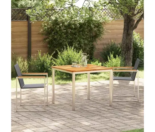 Aia Söögilaudade Komplekt 3 Pcs Pruun Tugev Teakpuit