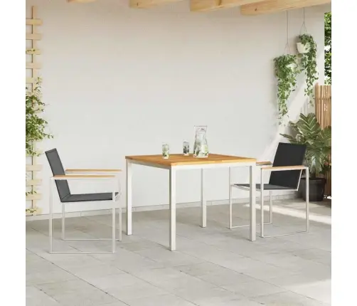 Aia Söögilaudade Komplekt 3 Pcs Pruun Tugev Teakpuit