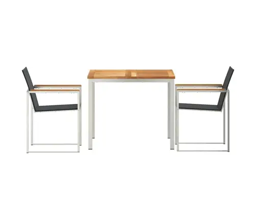 Aia Söögilaudade Komplekt 3 Pcs Pruun Tugev Teakpuit