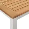 5 Daļīgs Dārza Ēdamgalda Komplekts No Cietkoksnes Teak Un Nerūsējošā Tērauda Vidaxl