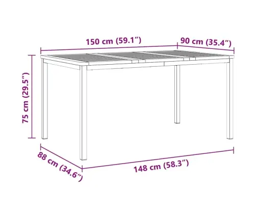 Aiaeinestamisekomplekt 5 Pcs Tugev Teakpuit