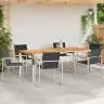 Aia Söögilaudade Komplekt 7 Pcs Pruun Tugev Teakpuit