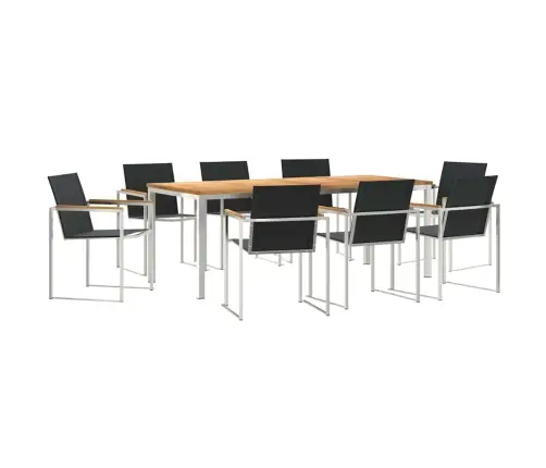 Aia Söögilaudade Komplekt 7 Pcs Pruun Tugev Teakpuit