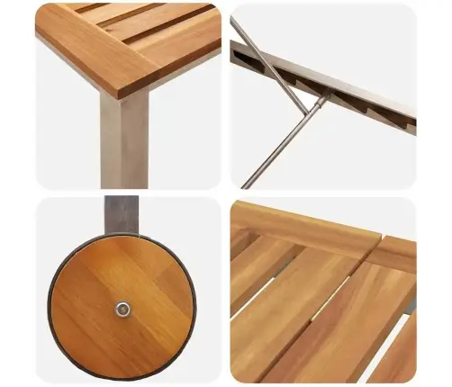 Lamamistoolid 2Tk Lauaga 2-Isik 3 Pcs Pruun Tugev Akatsiapu Lamamistoolid 2Tk Lauaga 2-Isik 3 Pcs Pruun Tugev Akatsiapu