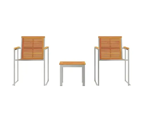 Päikeselamelda 3-Isik 3 Pcs Pruun 200X60X88Cm Akatsiapuit