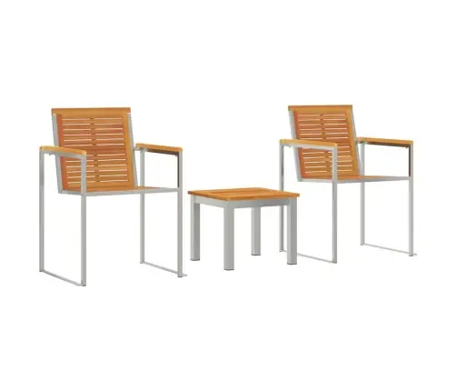 Päikeselamelda 3-Isik 3 Pcs Pruun 200X60X88Cm Akatsiapuit