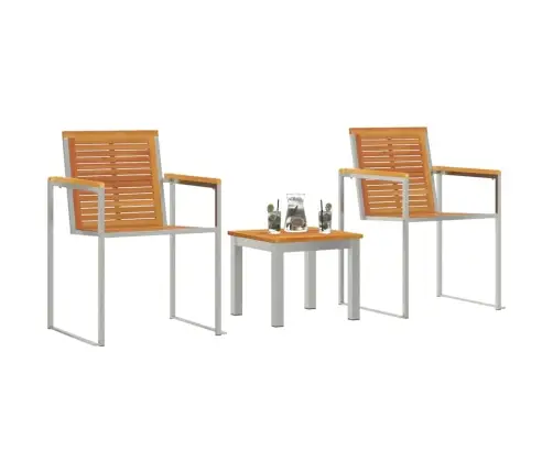 Päikeselamelda 3-Isik 3 Pcs Pruun 200X60X88Cm Akatsiapuit