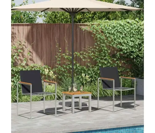 Āra Ēdamistabas Komplekts 3 Pcs Masīvs Tīkkoks Vidaxl