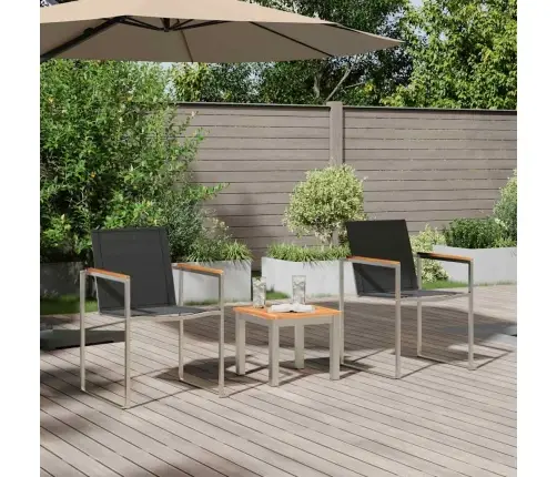 Āra Ēdamistabas Komplekts 3 Pcs Masīvs Tīkkoks Vidaxl