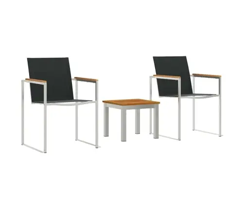 Āra Ēdamistabas Komplekts 3 Pcs Masīvs Tīkkoks Vidaxl