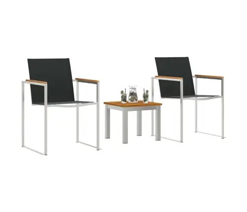 Āra Ēdamistabas Komplekts 3 Pcs Masīvs Tīkkoks Vidaxl