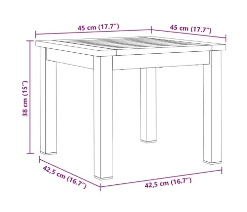 Āra Ēdamistabas Komplekts 3 Pcs Masīvs Tīkkoks Vidaxl
