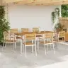 Sodo Kėdė 8 Pcs Ruda 56 X 54.5 X 87Cm Akacijos Medienos Masyvas