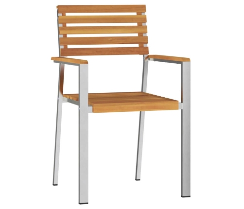 Saliekamie Dārza Krēsli 8 Gab. 54.5X56X89 Cm Cietais Akācijas Koks Vidaxl