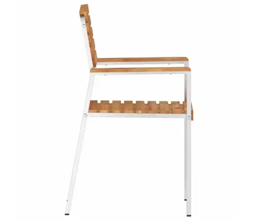 Saliekamo Dārza Krēslu 6 Gab Ik 54.5X56X89 Cm Masīvs Koks Tīkkoks Vidaxl