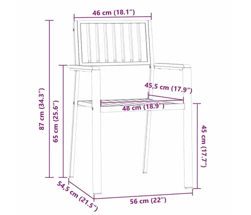 Saliekamie Dārza Krēsli 8 Gab 54.5X56X87 Cm Ciets Akācijas Koks Vidaxl