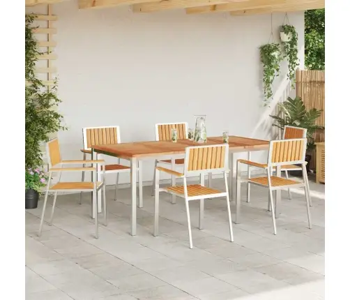 Salokāmi Dārza Krēsli 6 Gab 54.5X56X87 Cm Masīvs Tīkkoks Vidaxl