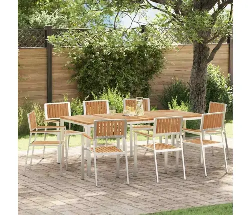 Sodo Kėdė 8 Pcs Ruda 56 X 54,5 X 87 Cm Kieto Teka Medžio