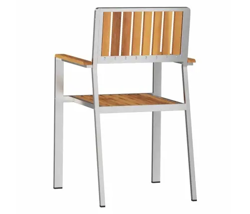 Sodo Kėdė 8 Pcs Ruda 56 X 54,5 X 87 Cm Kieto Teka Medžio