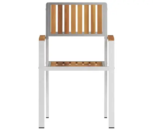 Sodo Kėdė 8 Pcs Ruda 56 X 54,5 X 87 Cm Kieto Teka Medžio