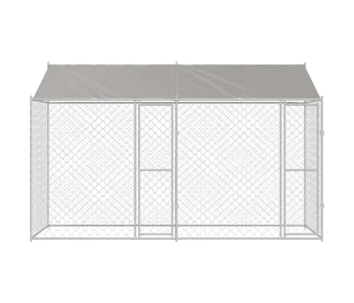 Suņu Būris Sudraba 400 X 200 X 256 Cm Cinkots Tērauds