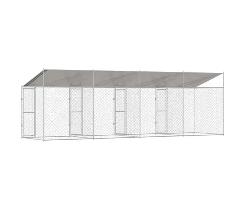 Šuo Narvas Su Stogu Sidabro 800 X 200 X 258 Cm Plienas Ir Pe