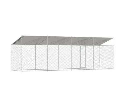 Suņu Būris Sudraba 800 X 200 X 256 Cm Cinkots Tērauds