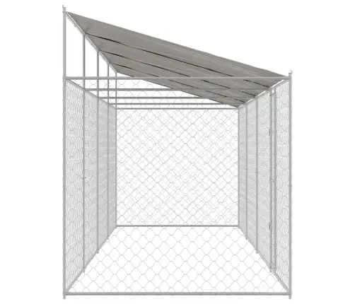 Suņu Būris Sudraba 800 X 200 X 256 Cm Cinkots Tērauds