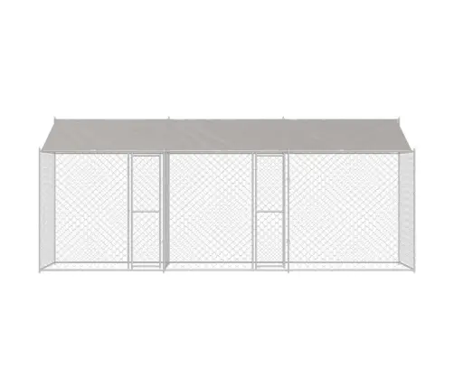 Suņu Būris Sudraba 600 X 200 X 256 Cm Cinkots Tērauds