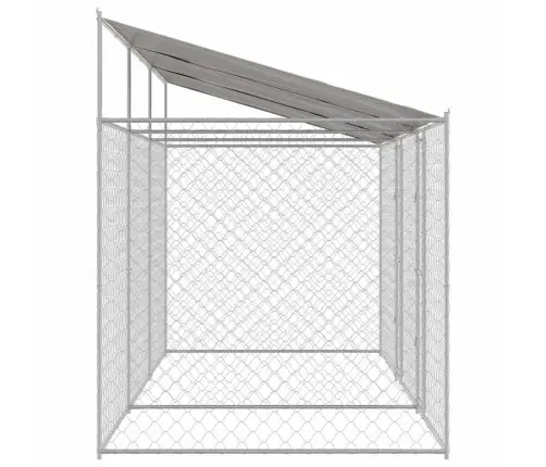 Suņu Būris Sudraba 600 X 200 X 256 Cm Cinkots Tērauds