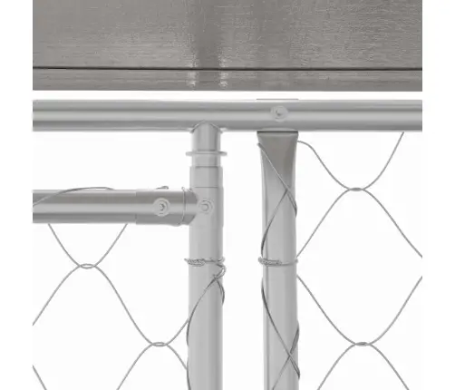 Suņu Būris Sudraba 800 X 200 X 256 Cm Cinkots Tērauds