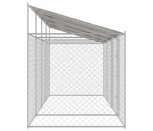 Suņu Būris Sudraba 800 X 200 X 256 Cm Cinkots Tērauds