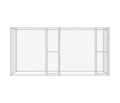 Suņu Būris Sudraba 400 X 200 X 200 Cm Cinkots Tērauds