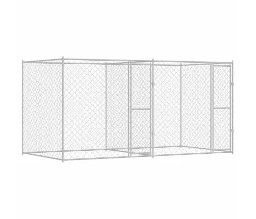 Suņu Būris Sudraba 400 X 200 X 200 Cm Cinkots Tērauds