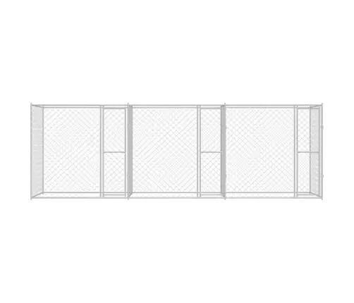 Suņu Būris Sudraba 600 X 200 X 200 Cm Cinkots Tērauds