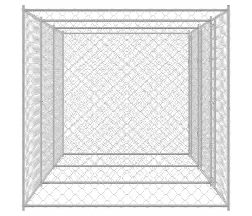 Suņu Būris Sudraba 600 X 200 X 200 Cm Cinkots Tērauds